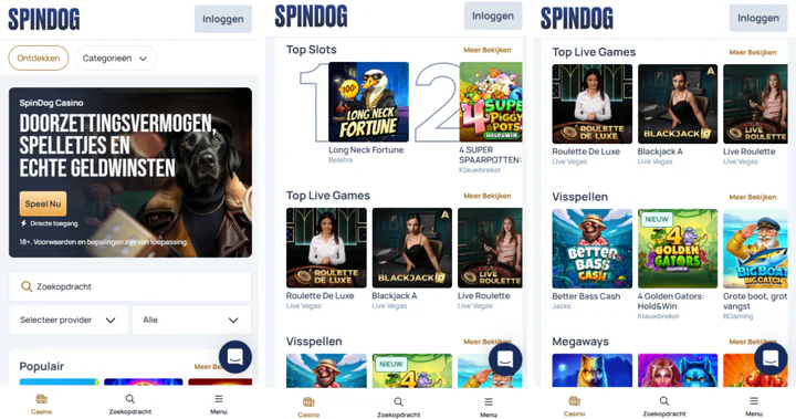 spindog casino mobiele versie
